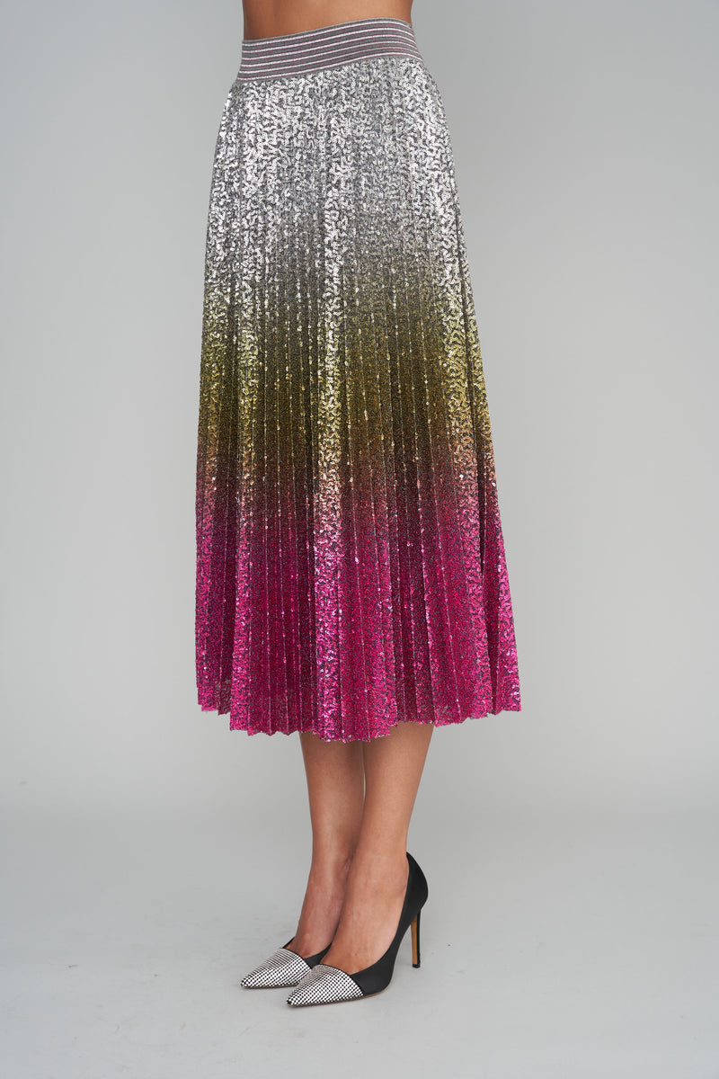 Flaming Colossus Pleated Skirt