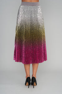 Flaming Colossus Pleated Skirt