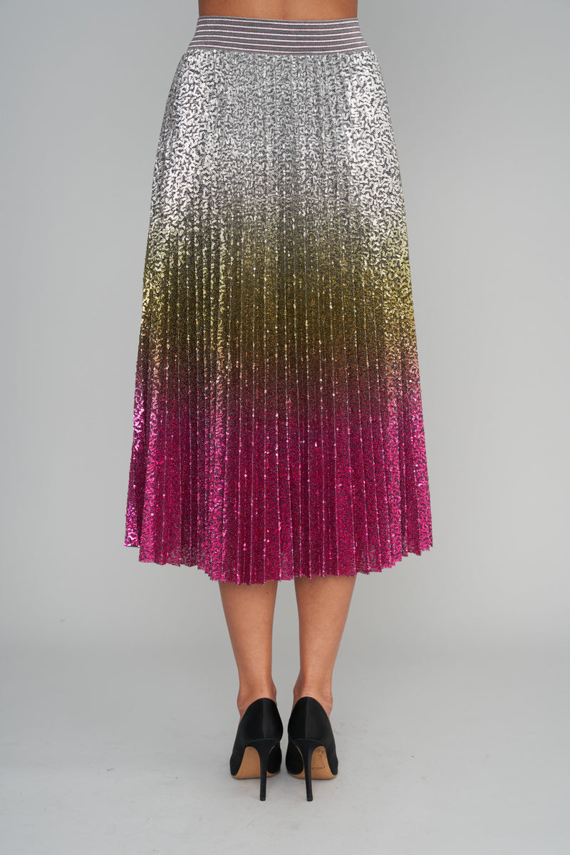 Flaming Colossus Pleated Skirt