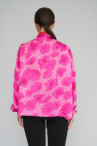 Aurora Flora Tie Front Blouse