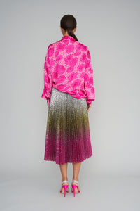 Aurora Flora Tie Front Blouse