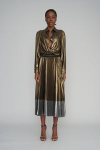 The Ritz Two Toned Pleated Skirt