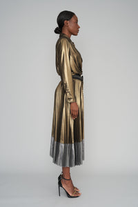 Metallic Sunset Tower Tuck Shirt