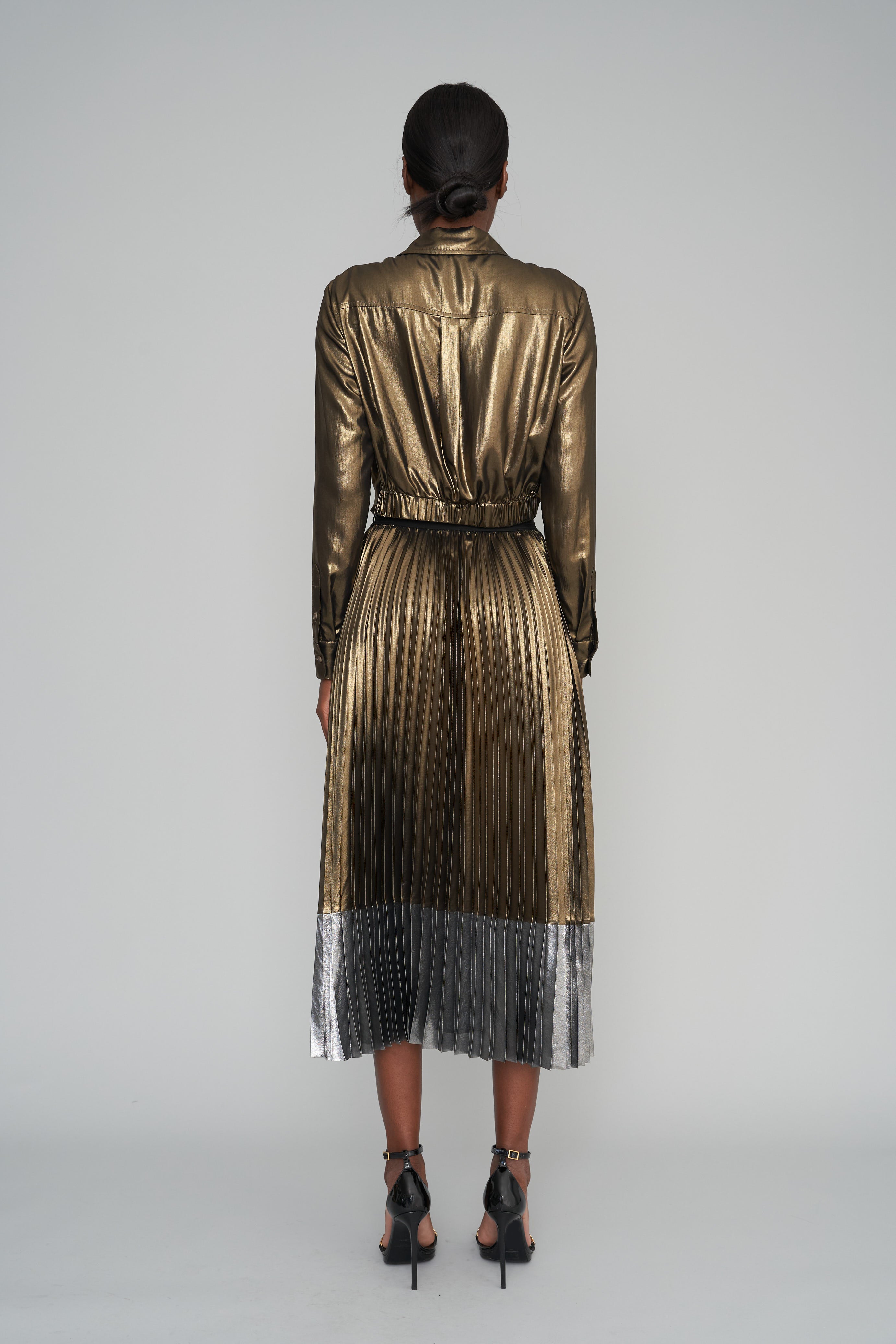 Metallic Sunset Tower Tuck Shirt